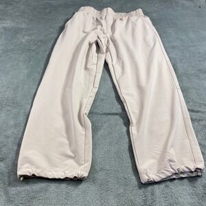 Athletic Works Womens Casual Jogger Pants Elastic Waist Drawstring Beige XS